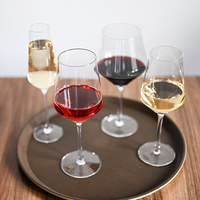 Verres à vin rouge soufflés à la main, grands verres à vin transparents, flûtes à champagne en cristal de qualité supérieure pour mariage et Noël, verres à eau personnalisés