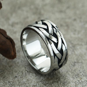 Оптовая продажа, кольцо в стиле хип-хоп, винтажное религиозное кольцо из нержавеющей стали, цепь из титановой стали, кольцо для мужчин - Product Image 6