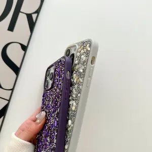 Coloful Shockproof Bling Glitter Case Girl Phone Cover For Iphone 15 Pro Max Shiny Diamond Back Bumper For Iphone 14 13 12