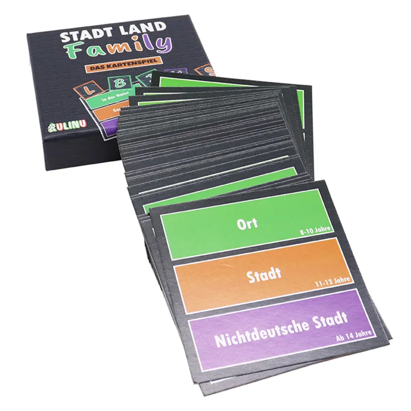 OEM impresión personalizada impermeable educativo naipes hechos a medida niños juegos de cartas flash