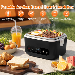 1300ml 4000mAh * 6 USB Rechargeable Battery Power Lunch Box Leak Proof Charging Lunch Box Cordless Electric Lunch Box - Product Image 6