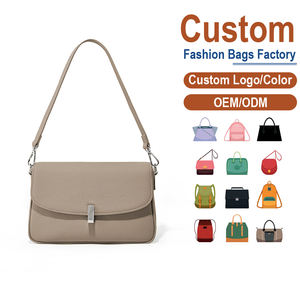 Bolso Bandolera Geométrico de Cuero Crema - Piel Genuina de Vacuno de Primera Calidad, Correa Ajustable + Herrajes Plateados, OEM para Marcas Modernas - Product Image 2