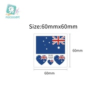 Autocollant de visage drapeau national Ricarong pour le carnaval, autocollant de tatouage temporaire pour les jeux sportifs, autocollant filigrane transfrontalier, vente en gros
