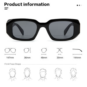 2025 Необычные Модные Ретро прямоугольные Винтажные Солнцезащитные очки для женщин и мужчин модные дизайнерские Квадратные Солнцезащитные очки с <span class=keywords><strong>2026</strong></span> логотипом на заказ - Product Image 3