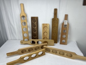 Tùy Chỉnh 3/4/5 Lỗ Rượu Vang Phục Vụ Uống Chuyến Bay Bia Cốc Khay Rượu Vang Thủy Tinh Hội Đồng Quản Trị Phục Vụ Khay - Product Image 5