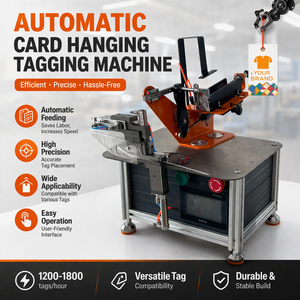 Machine automatique de pose de attaches pour sacs – Écologique, en plastique, couleur argent, modèle Bos-168 pour étiquettes de jouets et vêtements - Product Image 2