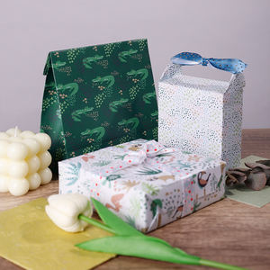 Vente en gros de rouleaux de mouchoirs d'anniversaire de haute qualité série d'animaux de dessin animé emballage rouleau de papier d'emballage artisanat supérieur - Product Image 4