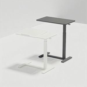 Escritorio Elevador de Altura Ajustable, Escritorio de Computadora para Oficina en Casa con Marco Metálico, Estilo Moderno en Blanco y Negro - Product Image 5