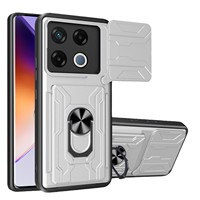 Li Jia para ventana de giro cuadrada TPU PC armadura funda de teléfono móvil silicona suave anticaída 4G Protector de cámara