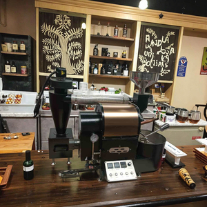 Torréfacteur de café à tambour en acier inoxydable de haute qualité capacité de 3kg Machine à torréfier le café aux haricots verts pour les cafés - Product Image 3