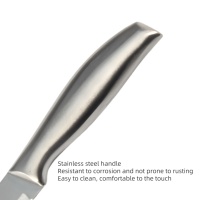 Couteau à steak durable en acier inoxydable avec manche creux confortable bords dentelés tranchants facile à couper la viande antirouille