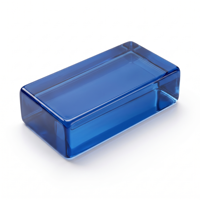 Brique de verre transparente à haute transmission lumineuse, bloc de verre décoratif solide et lisse pour séparateur de pièce