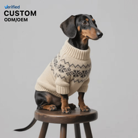 Joymay Pull de Luxe pour Chien, Conçu sur Mesure par un Designer, en Coton Confortable qui Tient Chaud, Pull Tricoté pour Chiot, Teckel, Vêtement Animal de Compagnie