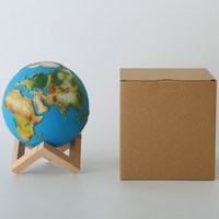 Lampe led imprimée 3D représentant le globe du monde, Rechargeable par USB, avec capteur tactile, spot lumineux submergé, idéal pour une décoration de bureau, 3 couleurs de 18cm