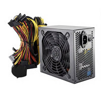 Alimentation serveur haute efficacité 2000W, PFC actif, alimentation PC ATX, 6*6+2 broches, prend en charge 8 cartes graphiques