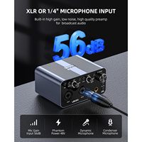 Interfaz de Audio USB LEKATO de 24 bits/192 kHz con Alimentación Phantom XLR de 48 V, Instalación Externa para Grabación en Teléfonos Inteligentes y Computadoras