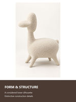 Fauteuil d'appoint moderne en bouclette, forme animalière, siège individuel rembourré pour salon, coin lecture, hall d'hôtel