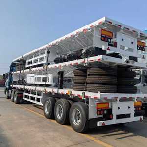 Nuovo <span class=keywords><strong>Semirimorchio</strong></span> Pianale a 3 Assi per Ambienti Estremi in Africa, Telaio Rinforzato per Carichi Pesanti, Lunga Durata per il Trasporto di Container - Product Image 1