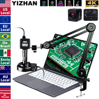 4K HD Elektronik Dijital Mikroskop Lehimleme için USB Imx678 Sensörlü Endüstriyel Kamera Yazılımlı 150x Lens Katlanır Braket
