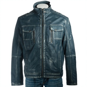 Chaqueta de Cuero Genuino para Hombre, Diseño Personalizado al por Mayor, Chaqueta de Cuero PU Genuino Marrón Cálida para Hombre - Product Image 2