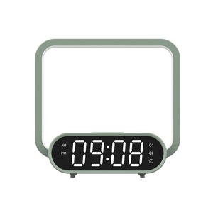 12v 10w 15w Touch Sensor Dimmer Modern White Bedside Table Lamps with Wireless Charger Alarm Clock LED <b>Night</b> <b>Light</b> - Product Image 4
