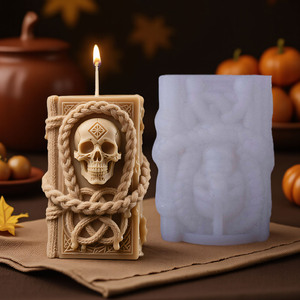 Dumo Halloween Theo Chủ Đề Skull Nến Silicone Khuôn Thích Hợp Cho Tự Làm Handmade Xà Phòng Khuôn Đảng Trang Trí Và Halloween Quà Tặng - Product Image 3