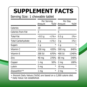 Factory Direct Eye Vitamin And Mineral Supplement Chewable Tablets Eye <b>Mixed</b> Berry Flavor Health Support Immune Health Tablets - Product Image 2