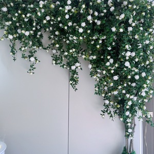 Guirlandes de roses artificielles en soie pour la décoration murale et de balcon, style vintage japonais, bouquet - Product Image 1