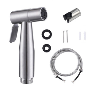 Shattaf 304 Stainless Steel Handheld <strong>Bidet</strong> Set Chinese Factory Wholesale Black <strong>Spray</strong> Gun Sprayer with <strong>Brass</strong> Material - Product Image 2