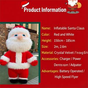 Disfraz Inflable <span class=keywords><strong>de</strong></span> Santa Claus, <span class=keywords><strong>Traje</strong></span> <span class=keywords><strong>de</strong></span> Personaje Animado para Adultos, Ideal para Fiestas, Eventos y Videos Festivos <span class=keywords><strong>de</strong></span> TikTok - Product Image 6