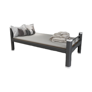 Easy Assemble Heavy Duty Company School Dormitory Small Apartment <b>Single</b> Layer Iron Steel <b>Bed</b> for Children and Adult - Product Image 4