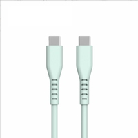 Kabel Pengisian Cepat Transfer Data 480mpbs USB A ke C 5A 6A PD100w Silikon Cair Pabrik