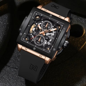 Montre carrée de luxe NAVIFORCE 8064 pour homme, étanche, lumineuse, avec date, bracelet décontracté, montre à quartz pour homme - Product Image 3