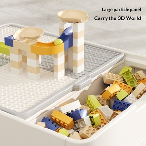 Tavolo Gioco Educativo Multifunzionale in Plastica per Bambini, Design Moderno Quadrato per Uso Domestico, per Ragazzi e Ragazze - Product Image 3