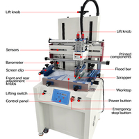 Machine d'Impression Sérigraphique Verticale Semi-Automatique pour T-Shirts avec Table d'Impression 30*50cm