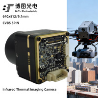 Module de caméra thermique 640x512 à intégration rapide, caméra LWIR CVBS 50Hz multicolore à faible latence, espacement des pixels de 12μm pour FPV