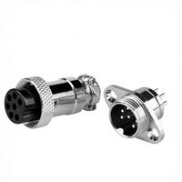 Connecteur Circulaire DIN Droit GX16-7 (GX16-7P) Étanche IP55 pour l'Aviation, 16 mm, 7 Broches, Prise Femelle