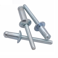 Rivets aveugles fraisés plats et ronds en acier au carbone Tengri, zingués, classe 4, pour utilisation générale sur tôles