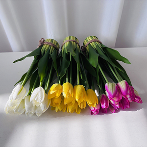 Silk <strong>Tulip</strong> Potted Plant 29cm High Durable Indoor <strong>Table</strong> Ornament for Thanksgiving Christmas &amp; Wedding Decor Multi-piece Package - Product Image 2