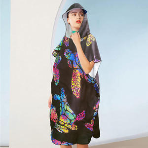 Lady <b>Beach</b> <b>Towels</b> Wholesale Absorbent Sand Free Printed Custom Logo Oversized Summer <b>Beach</b> Vacation Microfiber Ponchos <b>Women</b> - Product Image 6