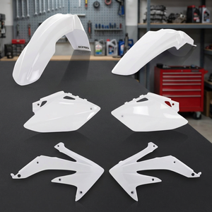 Kit Carene Moto Acerbis in Plastica ABS Bianca per CRF 450 R 2007-2008 con Fori di Montaggio Pre-forati - Product Image 2