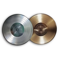 Fabricant de disques vinyles personnalisés en couleur or argenté, disques de musique LP