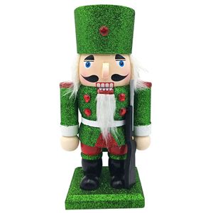 <span class=keywords><strong>Casse</strong></span>-noix traditionnel en bois <span class=keywords><strong>rouge</strong></span> <span class=keywords><strong>et</strong></span> <span class=keywords><strong>vert</strong></span>, décoré de paillettes émeraude, miniature <span class=keywords><strong>et</strong></span> dodu, utilisé pour la décoration de Noël - Product Image 2