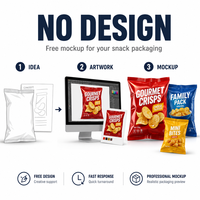 Pochette alimentaire personnalisée feuille d'aluminium de qualité alimentaire à l'intérieur de matériau métallique brillant finition film plastique sacs scellés pour chips snack