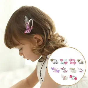 Pinzas para el pelo hechas en China para niños, accesorios para el cabello, pasadores de Terylene con polvo colorido de flores de animales para niños