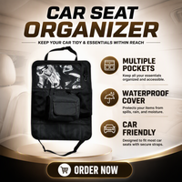 Organisateur de siège arrière de voiture multi-poches, sac de rangement suspendu, organisateur de siège arrière pour l'intérieur de la voiture, pour les voyages en famille, les voyages routiers