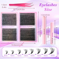 Extensions de cils professionnelles 5D Spikes Fairy Flora, 1er éventail automatique, cils C D Curl 0,07 mm, extensions de cils faciles à poser en éventail, plateau