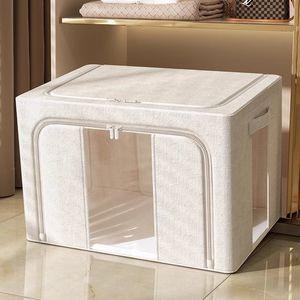 Clothing Organizer Storage <b>Box</b> Rectangle Solid Color Portable For Home <b>Wardrobe</b> Small Space Rental Apartment Use - Product Image 2