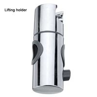 Barre de Support d'eau en aluminium pour pomme de douche, barre coulissante murale pour salle de bains glissière de douche ronde avec plat de rangement