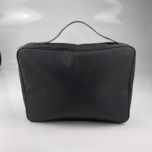 Bolsa de almacenamiento con cremallera negra, bolsa organizadora portátil con asa para documentos de viaje, artículos esenciales diarios - Product Image 5